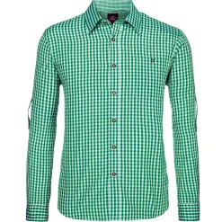 Zillertaler Trachtenwelt Hemden-Herren Hemd "Chiemgau" Langarm, Grün