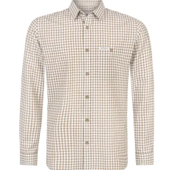 Zillertaler Trachtenwelt Hemden-Herren Hemd "Conrad" Langarm, Moosgrün Grau