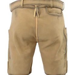 Zillertaler Trachtenwelt Lederhosen-Herren Hirschlederhose "Auerhahn", Honig Braun