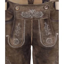 Zillertaler Trachtenwelt Lederhosen-Herren Lederhose "Claus", Braun