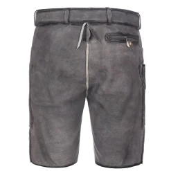 Zillertaler Trachtenwelt Lederhosen-Herren Lederhose "Volkar", Grau