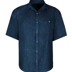 Zillertaler Trachtenwelt Hemden-Herren Leinenhemd "Vincent" Kurzarm, Navy Blau