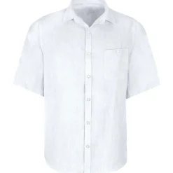 Zillertaler Trachtenwelt Hemden-Herren Leinenhemd "Vincent" Kurzarm, Weiß