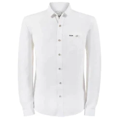 Zillertaler Trachtenwelt Hemden-Herren Leinenhemd "Vincent", Weiß