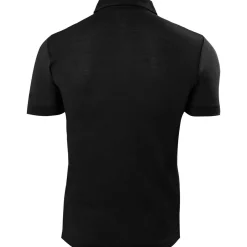 Zillertaler Trachtenwelt Polos-Herren Merino Poloshirt "Falko", Schwarz