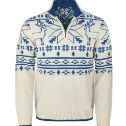 Zillertaler Trachtenwelt Pullover & Hoodies-Herren Norweger "Oslo", /Blau Weiß