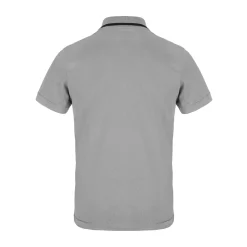 Zillertaler Trachtenwelt Polos-Herren Poloshirt mit Hirsch-Logo, Grau