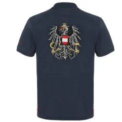 Zillertaler Trachtenwelt Polos-Herren Poloshirt "Österreich", Blau