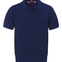 Zillertaler Trachtenwelt Polos-Herren Poloshirt Strick "Tommy" Blau