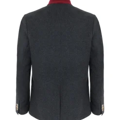 Zillertaler Trachtenwelt Jacken-Herren Sakko "Rupert", -Rot Grau