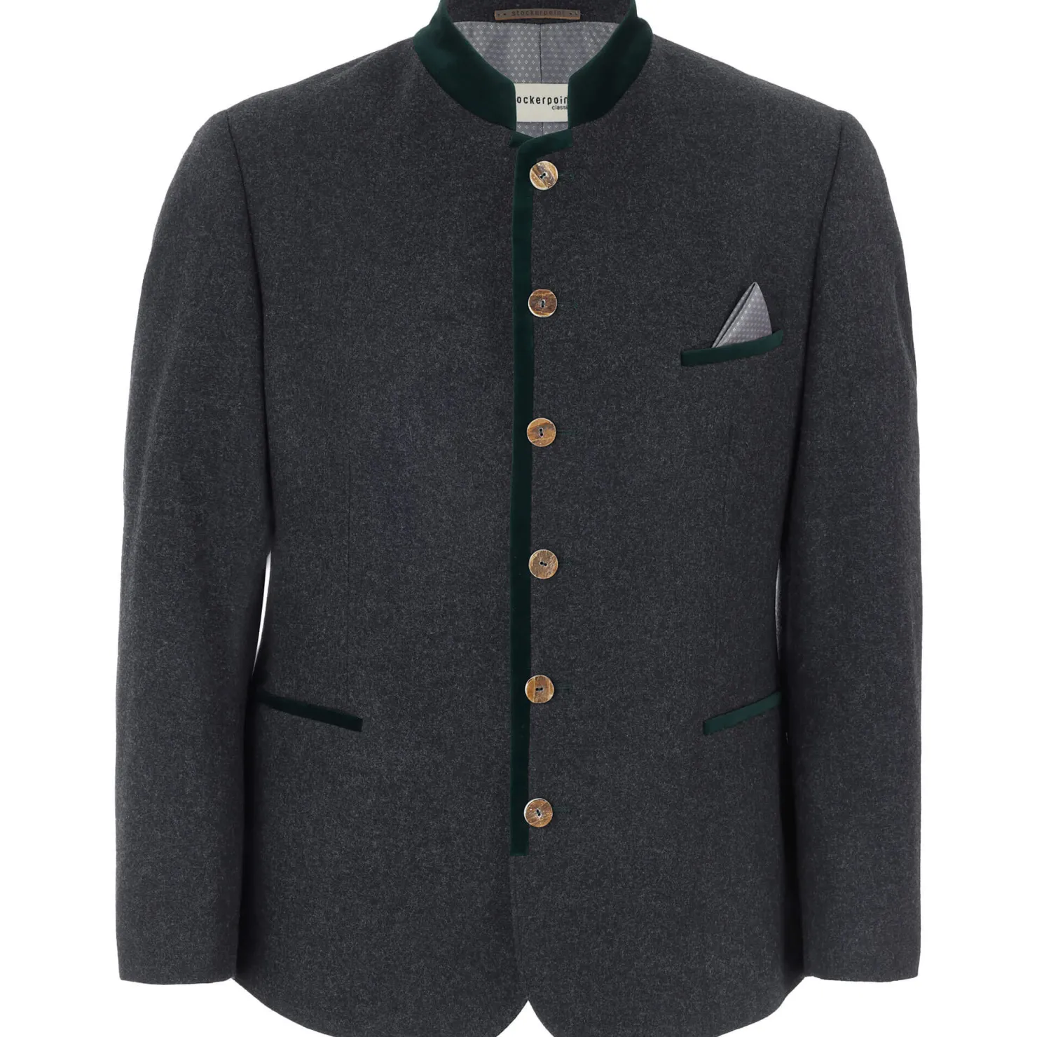 Zillertaler Trachtenwelt Jacken-Herren Sakko "Rupert", -Tanne Grau