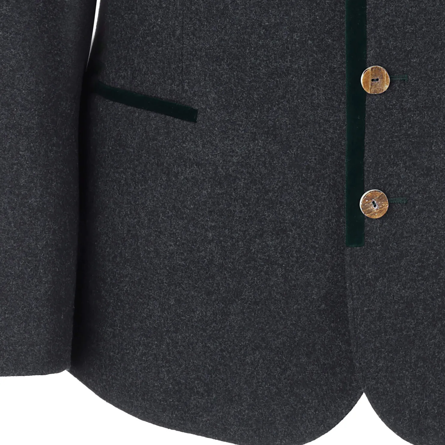 Zillertaler Trachtenwelt Jacken-Herren Sakko "Rupert", -Tanne Grau