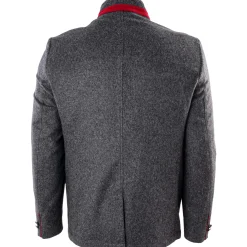 Zillertaler Trachtenwelt Jacken-Herren Sakko "Tirol", -Rot Grau