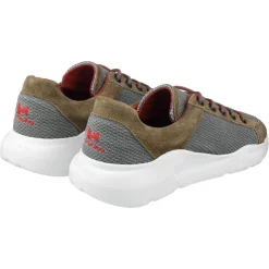 Zillertaler Trachtenwelt Schuhe-Herren Sneaker "Oben", Grau- Braun