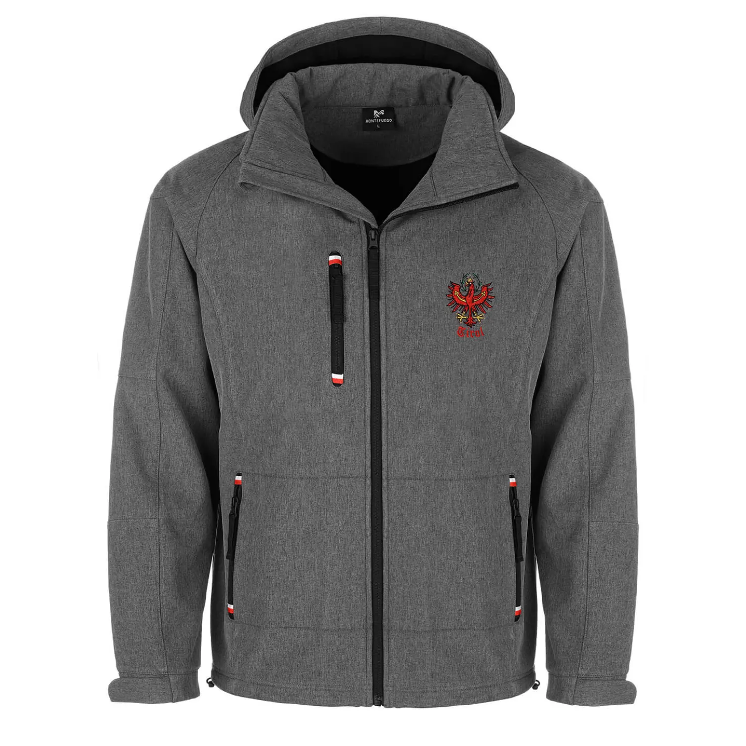 Zillertaler Trachtenwelt Jacken-Herren Softshelljacke "Tirol", Grau