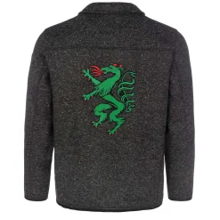 Zillertaler Trachtenwelt Jacken-Herren Strickfleece Jacke "Steiermark", Anthrazit Grau