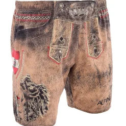 Zillertaler Trachtenwelt Badehosen-Herren Trachten Badehose "Österreich", Braun