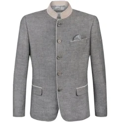 Zillertaler Trachtenwelt Jacken-Herren Trachtenjacke "Tizian", Dunkel Grau