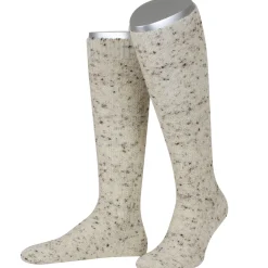 Zillertaler Trachtenwelt Socken-Herren Trachtenkniestrumpf Loden Tweed, naturmeliert Beige