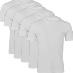 Zillertaler Trachtenwelt Shirts-Herren T-Shirt Basic 5er-Pack, Weiß Schwarz