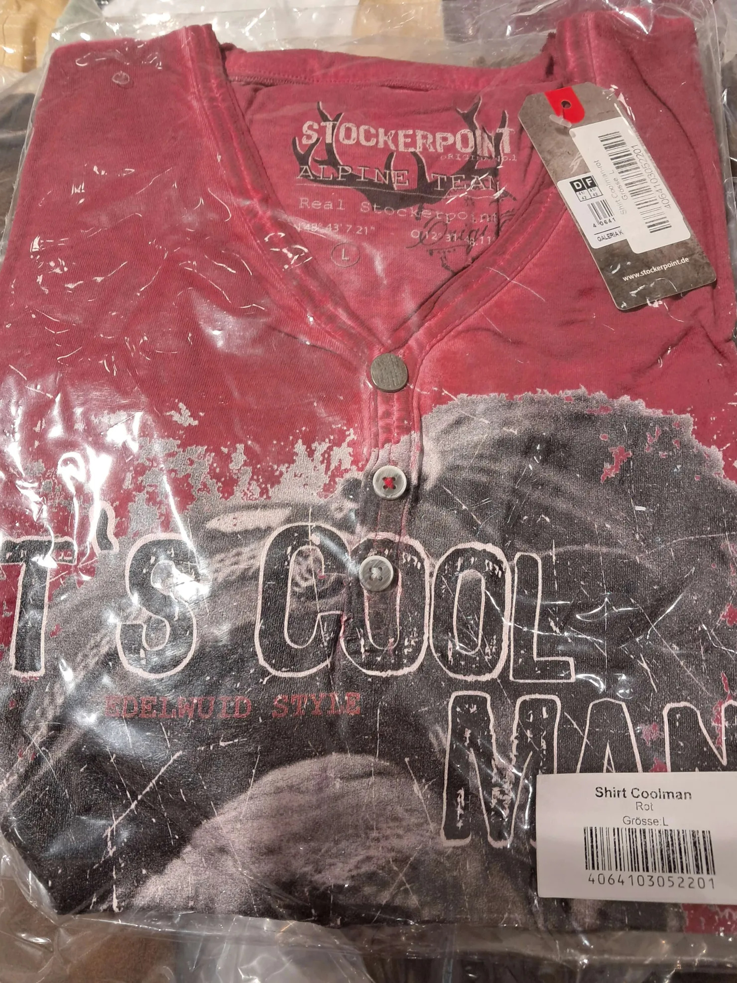 Zillertaler Trachtenwelt Shirts-Herren T-Shirt "Coolman", Rot