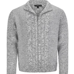 Zillertaler Trachtenwelt Jacken-Herren Zopf-Strickjacke "Noel", -Melange Grau