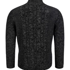 Zillertaler Trachtenwelt Jacken-Herren Zopf-Strickjacke "Noel", Dunkel Grau