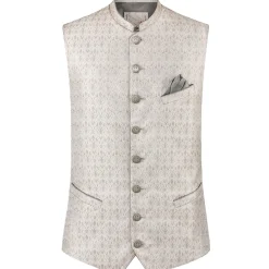 Zillertaler Trachtenwelt Gilets-Jungen Gilet "Damian", Taupe Braun