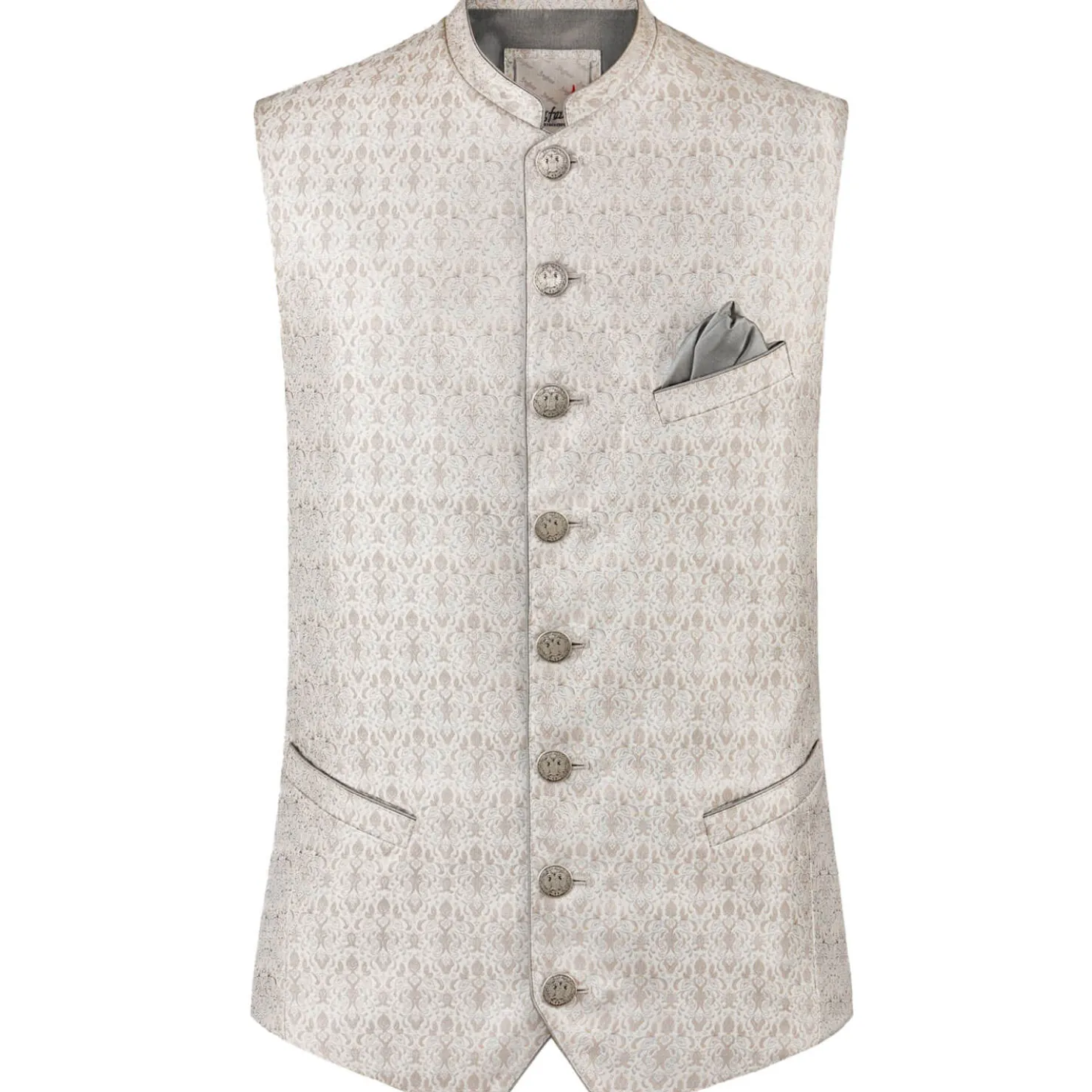 Zillertaler Trachtenwelt Gilets-Jungen Gilet "Damian", Taupe Braun