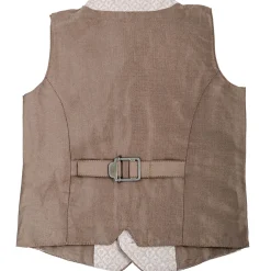 Zillertaler Trachtenwelt Gilets-Jungen Gilet "Salvo", Taupe Beige