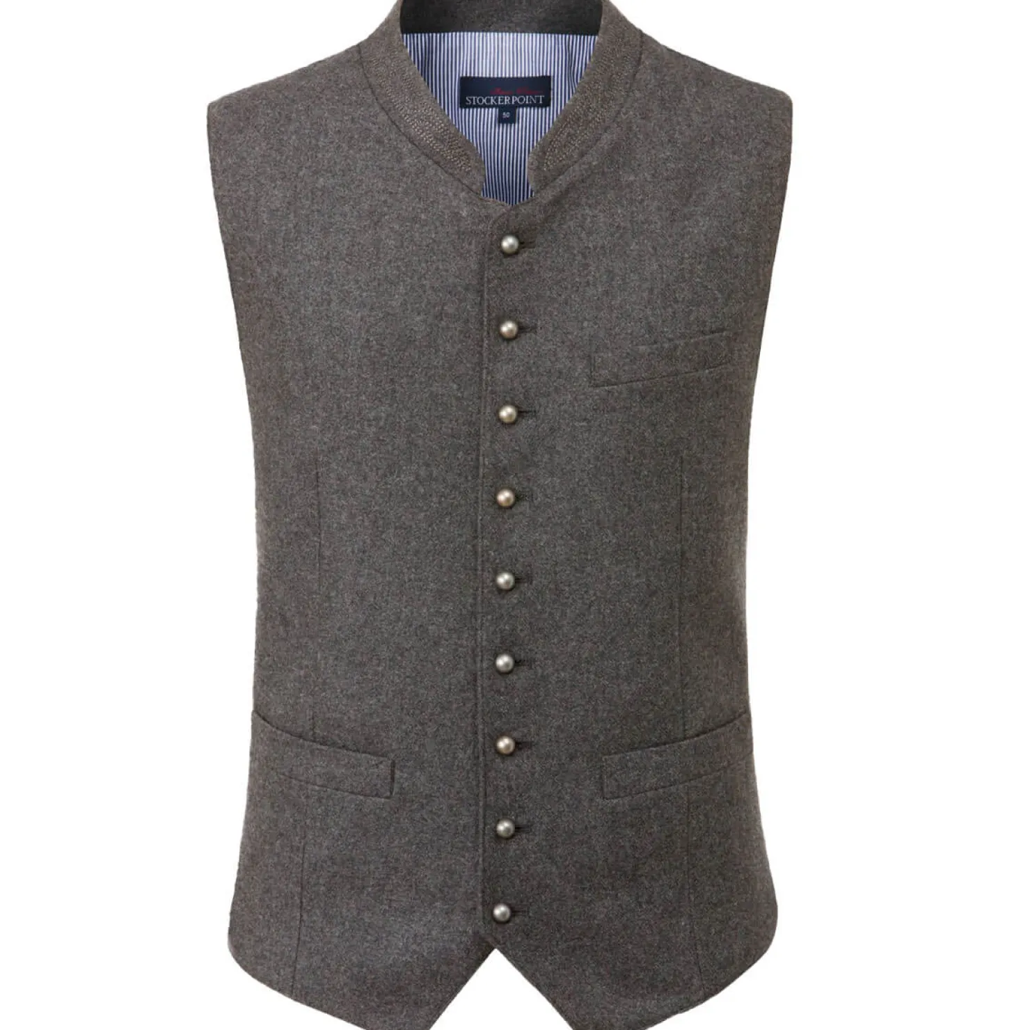 Zillertaler Trachtenwelt Gilets-Jungen Trachtengilet "Levon", Anthrazit Grau