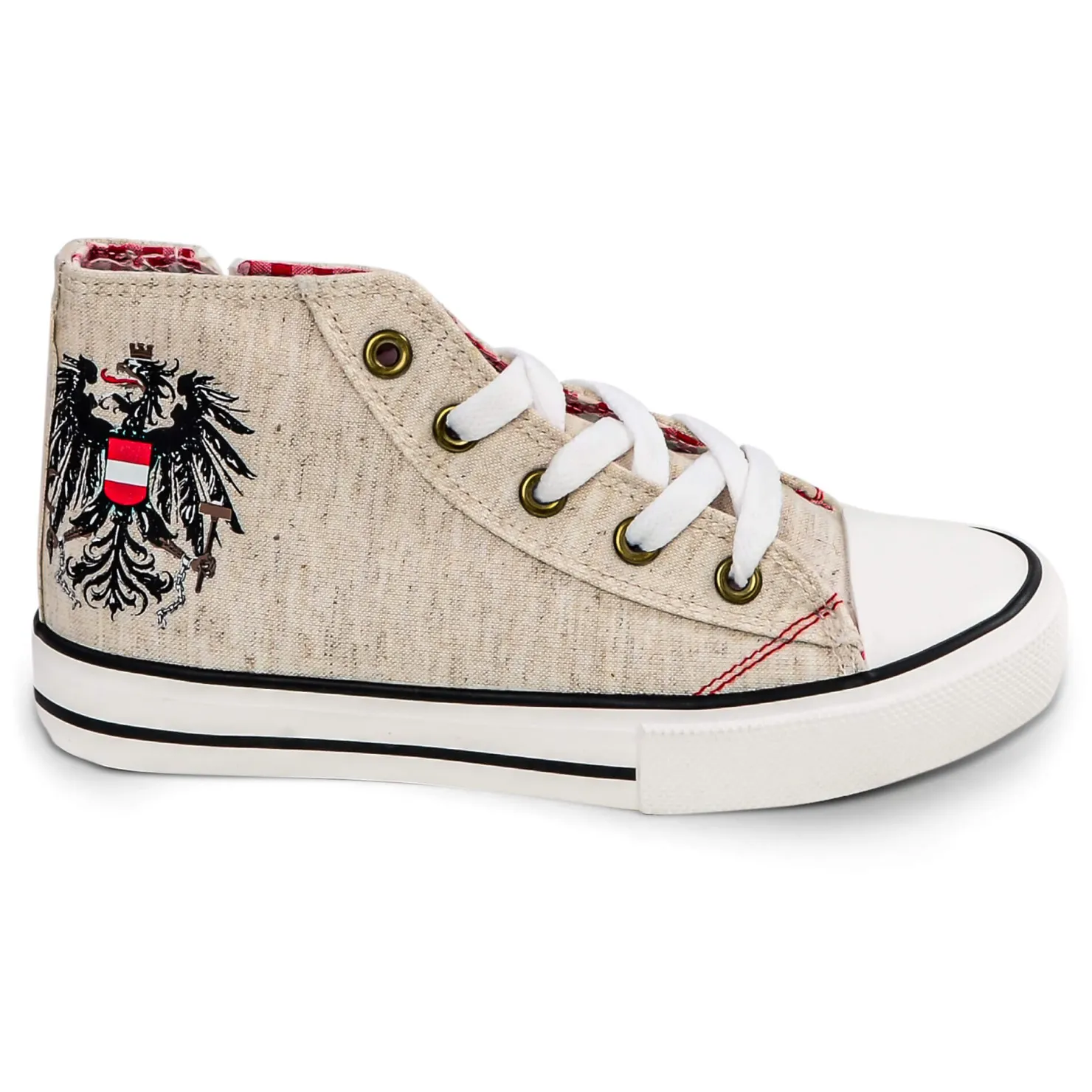 Zillertaler Trachtenwelt Schuhe & Socken-Kinder Chucks "Austria", Beige