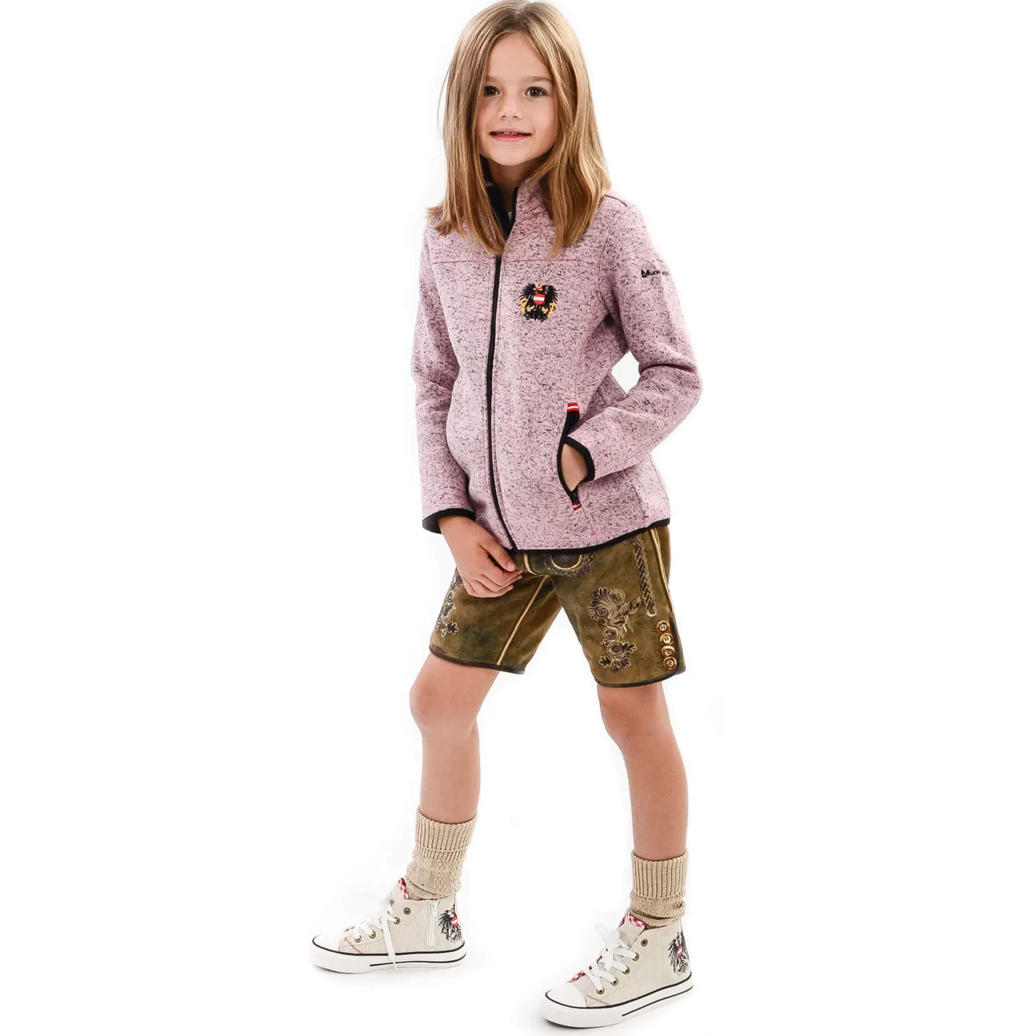 Zillertaler Trachtenwelt Schuhe & Socken-Kinder Chucks "Austria", Beige