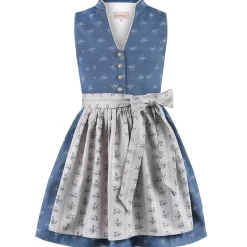 Zillertaler Trachtenwelt Dirndl-Kinder Dirndl "Amalie", -Hellgrau Blau