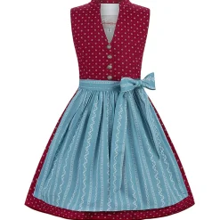Zillertaler Trachtenwelt Dirndl-Kinder Dirndl "Karla", Bordeaux Blau