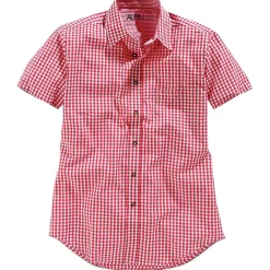 Zillertaler Trachtenwelt Blusen & Hemden-Kinder Hemd "Chiemgau", Kurzarm, -Kariert Rot