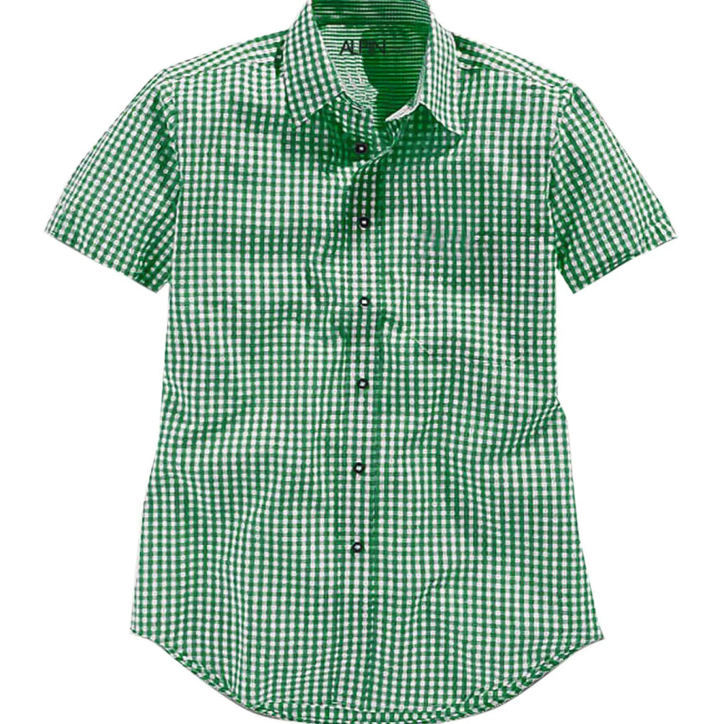 Zillertaler Trachtenwelt Blusen & Hemden-Kinder Hemd "Chiemgau", Kurzarm, Grün-Kariert