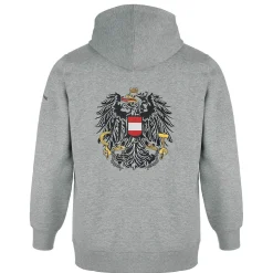 Zillertaler Trachtenwelt Jacken & Anzüge-Kinder Hoodie “Österreich”, Grau