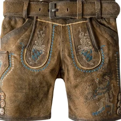 Zillertaler Trachtenwelt Lederhosen-Kinder Lederhose "Bayern", Braun