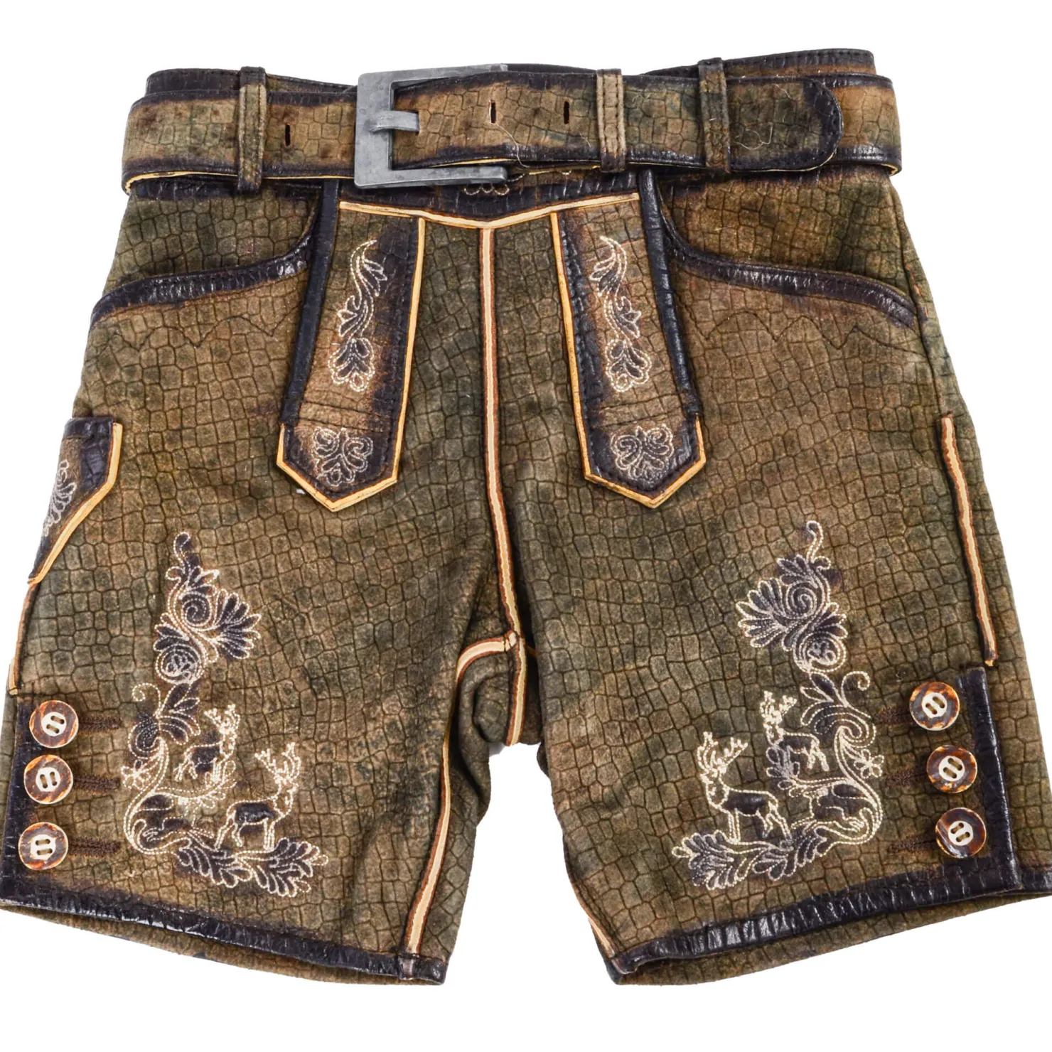 Zillertaler Trachtenwelt Lederhosen-Kinder Lederhose "Ben New", Braun