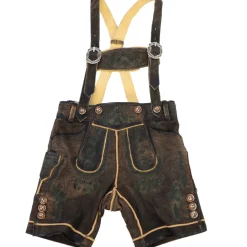Zillertaler Trachtenwelt Lederhosen-Kinder Lederhose "Ronny" mit Träger, Braun