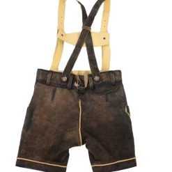 Zillertaler Trachtenwelt Lederhosen-Kinder Lederhose "Ronny" mit Träger, Braun