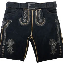 Zillertaler Trachtenwelt Lederhosen-Kinder Lederhose "Tomsi", Schwarz