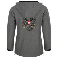 Zillertaler Trachtenwelt Jacken & Anzüge-Kinder Softshelljacke "Österreich", Grau