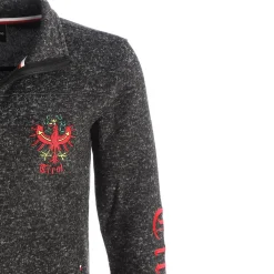 Zillertaler Trachtenwelt Jacken & Anzüge-Kinder Strickfleece Jacke “Tirol”, Anthrazit Grau