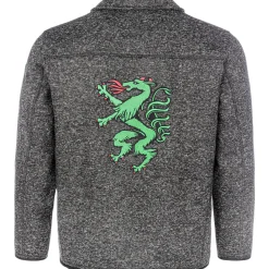 Zillertaler Trachtenwelt Jacken & Anzüge-Kinder Strickfleece Jacke “Steiermark", Anthrazit Grau