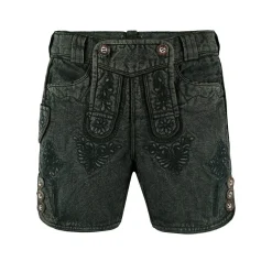 Zillertaler Trachtenwelt Freizeithosen & Badehosen-Kinder Trachtenhose "Joseph", Blau- Grau