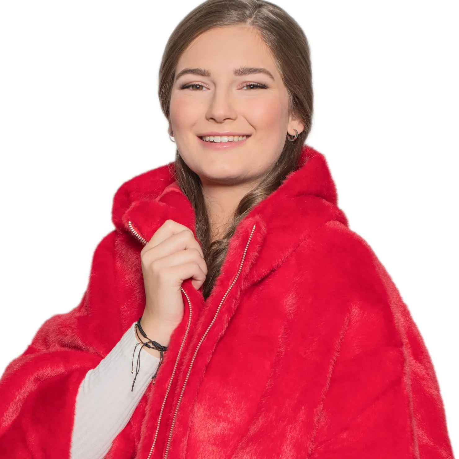 Zillertaler Trachtenwelt Jacken-Kuscheljacke "Penelope", Rot