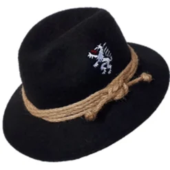 Zillertaler Trachtenwelt Accessoires-Murtal Hut "Steiermark", Schwarz