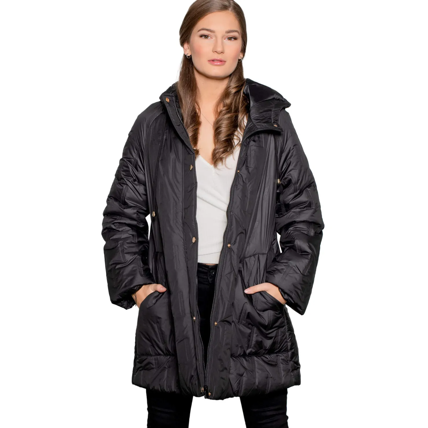 Zillertaler Trachtenwelt Jacken-Padded Coat "Ellen", Schwarz